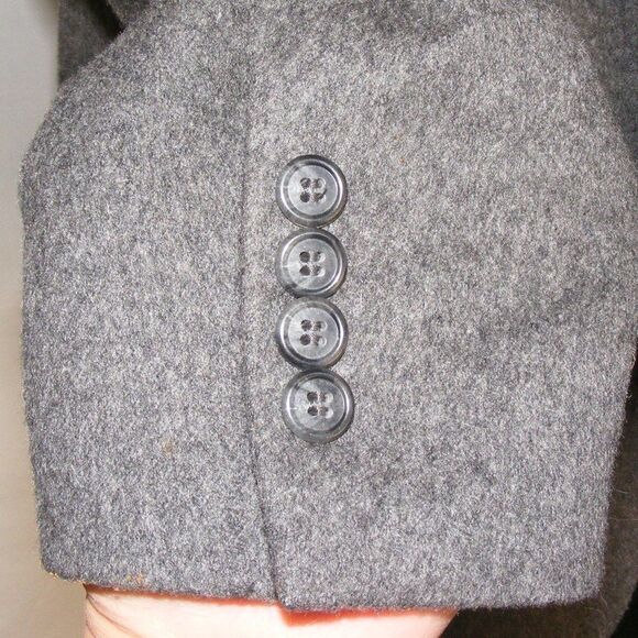 GRANT THOMAS Cashmere Jacket, 42R, Gray, 2 buttons, Soft! - Picture 10 of 14
